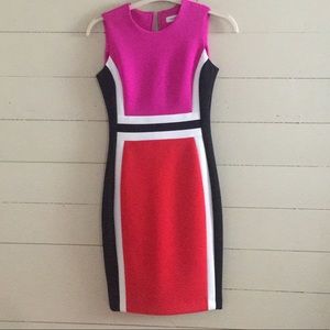 CK NEVER WORN: Color block scuba sheath